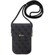 Guess Guess PU 4G Metal Logo Script Phone Bag Black - cena, porovnanie