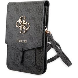 Guess Guess PU 4G Metal Logo Phone Bag Grey