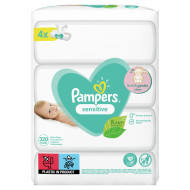 Pampers Sensitive Vlhčené utierky 4x80ks - cena, porovnanie