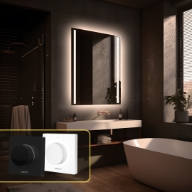 LED zrkadlo Longitudine 60x80cm teplá biela