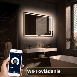 LED zrkadlo La Linea 80x60cm teplá biela