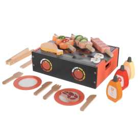 Zopa Drevený BBQ gril set Gril