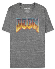 Difuzed Tričko Doom - Classic Logo Grey