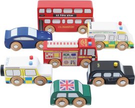 Le Toy Van Set drevených autíčok Londýn