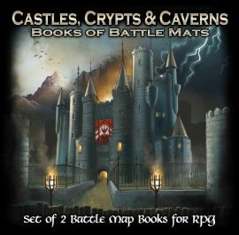 Loke Battlemats Castles, Crypts and Caverns Books of Battle Mats
