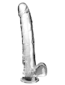 Pipedream King Cock Clear Cock with Balls 11"