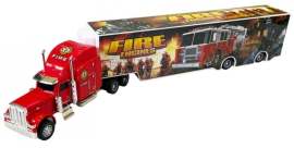 Mikro Kamión hasiči 35cm kov voľný chod