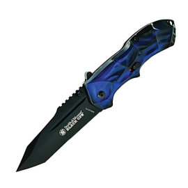 Smith & Wesson Nôž zatvárací modro-čierny tantoo