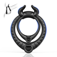 Paloqueth Bull Shape Dual Soft Silicone Erection Ring - cena, porovnanie