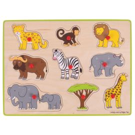 Bigjigs Toys Vkladacie puzzle safari