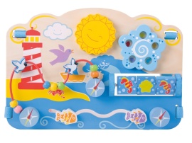 Bigjigs Toys Baby Drevená motorická doska mora