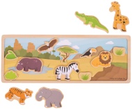 Bigjigs Toys Magnetické puzzle safari - cena, porovnanie