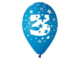 Smart Balloons Balónik nafukovací - sada 5ks ČÍSLO "3"