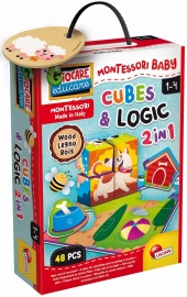 Liscianigioch Montessori drevené kocky a logic