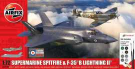 Airfix Gift Set letadlo A50190 - 'Then and Now' Spitfire Mk.Vc & F-35B Lightning II