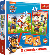 Trefl Puzzle 2v1 + pexeso - Psí tím v akcii - cena, porovnanie