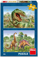 Dino Puzzle Súboj dinosaurov 2x48 dielikov - cena, porovnanie