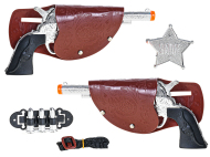 Mikro Pištole kovbojské 19,5cm s puzdrom + odznak a náboje - cena, porovnanie