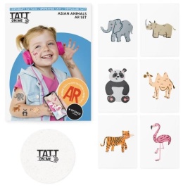 TATTonMe Živé tetovačky pre deti Ázijské zvieratá