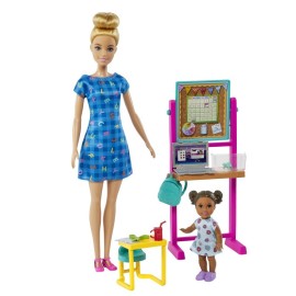 Mattel Barbie povolanie s bábikou - učiteľka v modrých šatách
