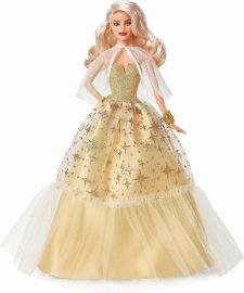 Mattel Barbie Vianočná bábika blondínka 2023