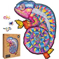 Puzzler Puzzle drevené, farebné - Hypnotický chameleón - cena, porovnanie