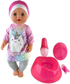 Wiky Bábätko čúrajúce s príslušenstvom 45cm