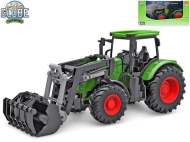 Mikro  Kids Globe traktor zelený s predným nakladačom 27cm - cena, porovnanie