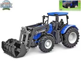 Mikro Kids Globe traktor modrý s predným nakladačom 27cm