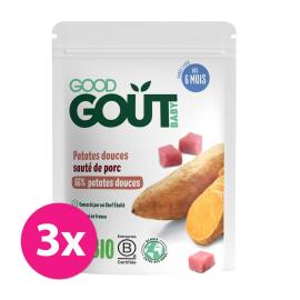 Good Gout BIO Batáty s vepřovým masem 3x190g