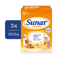 Hero Sunar Complex 3 Mlieko batoľacie vanilka 3x600g - cena, porovnanie