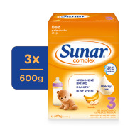 Hero Sunar Complex 3 Mlieko batoľacie banán 3x600g - cena, porovnanie