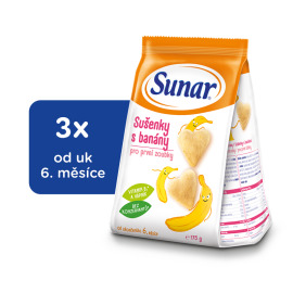 Hero Sunar Sušienky s banánmi 3x175g