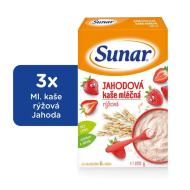 Hero Sunar Kaša mliečna jahodová 3x225g - cena, porovnanie