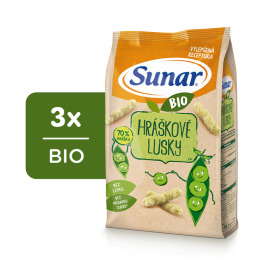 Hero Sunar BIO Chrumky Hráškové struky 3x45g