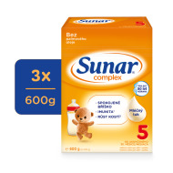 Hero Sunar Complex 5 Mlieko dojčenské 3x600g - cena, porovnanie