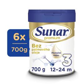 Hero Sunar Premium 3 Mlieko batoľacie 6x700g