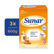 Hero Sunar Complex 3 Mlieko batoľacie 3x600g - cena, porovnanie