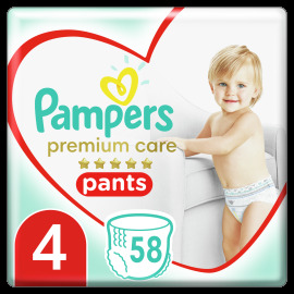 Pampers Premium Care Pants 4 9-15kg 58ks