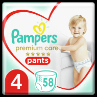 Pampers Premium Care Pants 4 9-15kg 58ks - cena, porovnanie