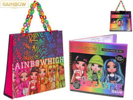 Mikro Rainbow High - dizajnérsky set s notesom a taškou