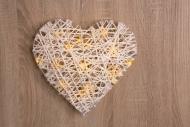 MagicHome Dekorácia Vianoce Rattan Metal Heart interiér, 30x6 cm - cena, porovnanie