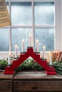 MagicHome Svietnik Vianoce, 7 LED teplá biela, červený, interiér, 39x31 cm - cena, porovnanie