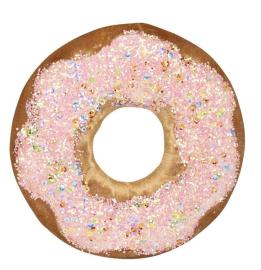 MagicHome Dekorácia Candy Line, donut, hnedý, 13 cm, závesný