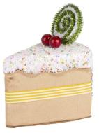 MagicHome Dekorácia Candy Line, koláčik, hnedý, 13x9x15 cm, závesný - cena, porovnanie