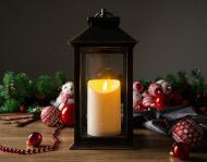 MagicHome Lampáš Vianoce, LED, 3xAAA, plast, hnedo-medený, 14x14x33 cm - cena, porovnanie