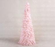 MagicHome Dekorácia Vianoce, Stromček z páperia, ružový, 24x60 cm - cena, porovnanie