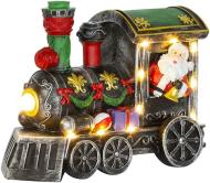 MagicHome Dekorácia Vianoce, Vianočná lokomotíva so santom, LED, interiér - cena, porovnanie