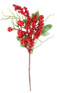 MagicHome Vetvička Vianoce, s bobuľkami, červená, 32 cm - cena, porovnanie