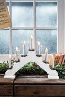 MagicHome Svietnik Vianoce, 7 LED teplá biela, biely, interiér, 39x31 cm - cena, porovnanie